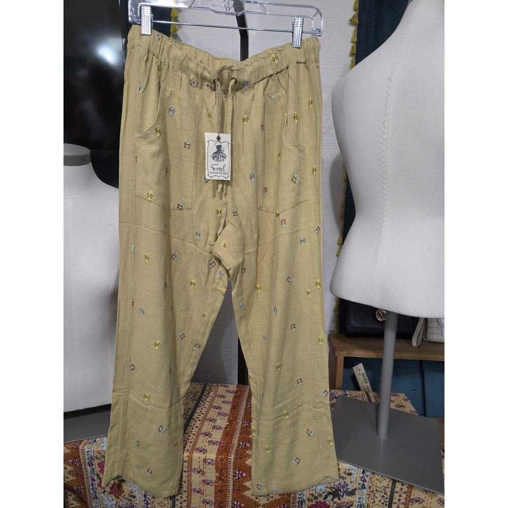 Easel Los Angeles Embroidered Drawstring Pants - Picture 3 of 13